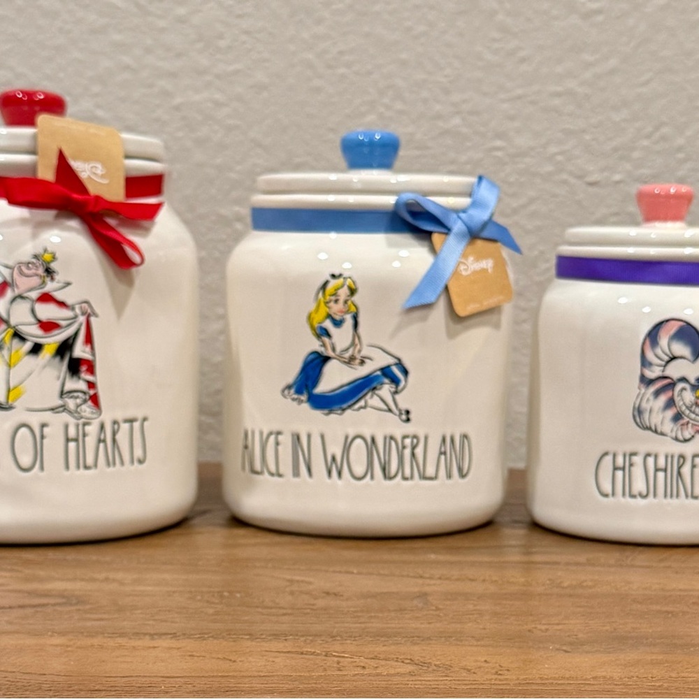 Rae Dunn Disney Alice in Wonderland Ceramic Canister Set - Picture 2 of 7